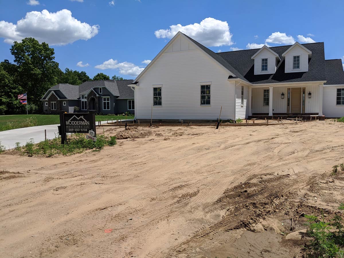bare dirt in front of home